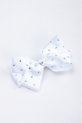 Бант зі стразами на заколці